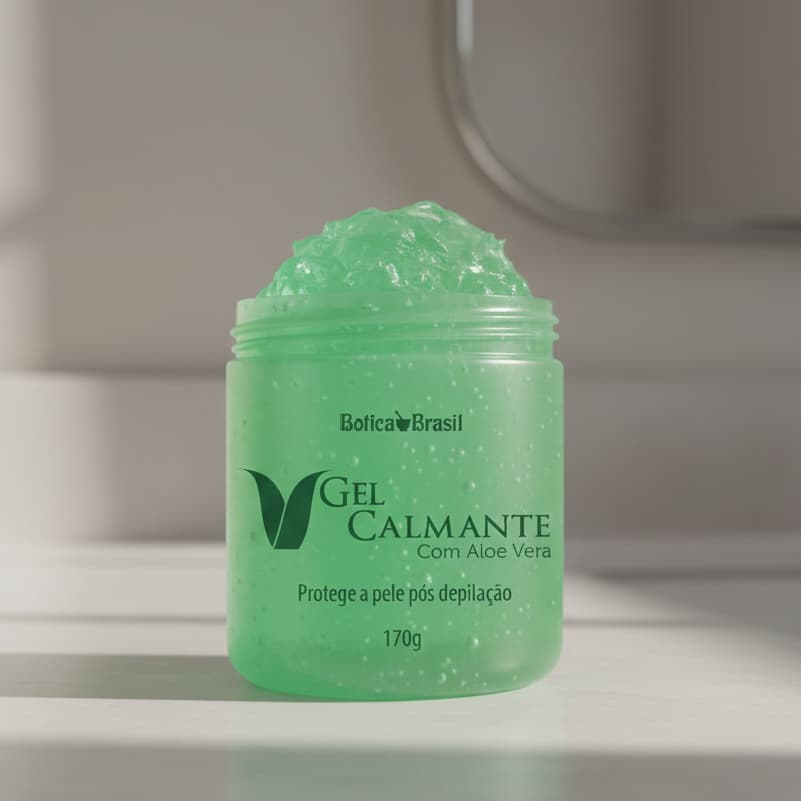 Gel Calmante Pós Depilação/Depilador Com Aloe Vera - Botica Brasil Lucy's 170g