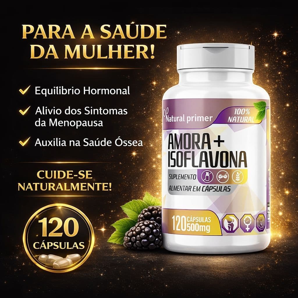 Amora Com Isoflavona 120 500mg capsulas por pote