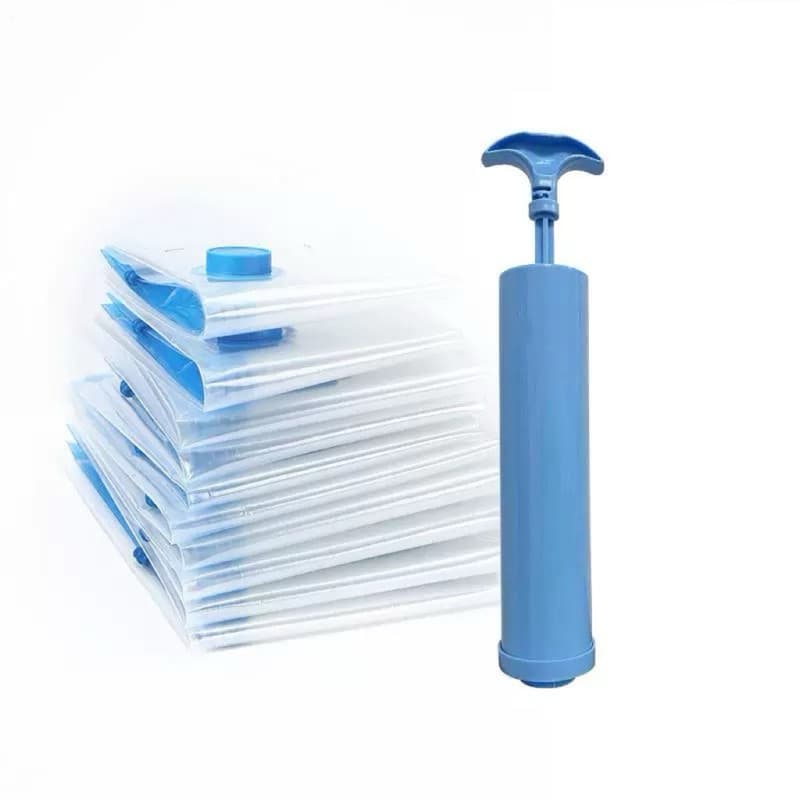 Bomba manual  ou Kit 5 OU 10 Saco a Vacuo Organização de Roupas 40x60 50x60 50x70 Mala Viagem Guarda Roupa Bomba Manual