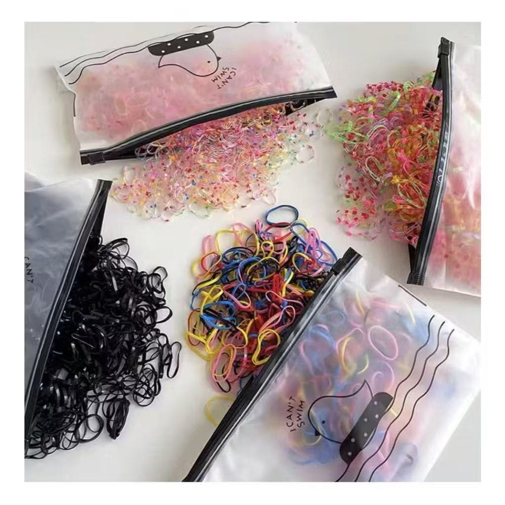 1000/2000Pcs/Pack Acessórios Para Porta Rabos De Pônei De Borracha Meninas Elásticas Descartáveis Coloridas