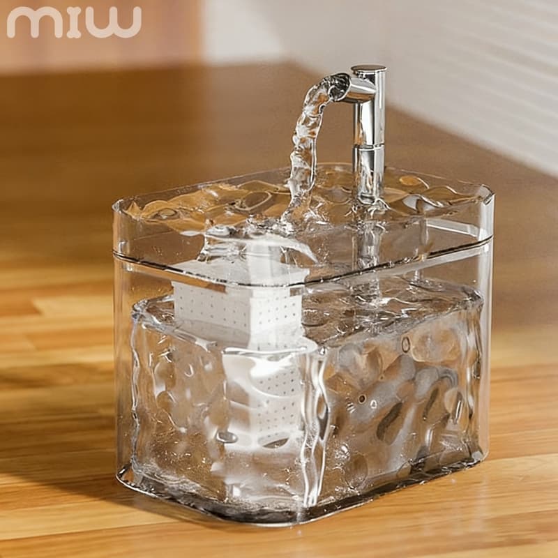 MIW Fonte de Agua para Gatos Bebedouro Automático Purificador de Água Bivolt Com Filtro