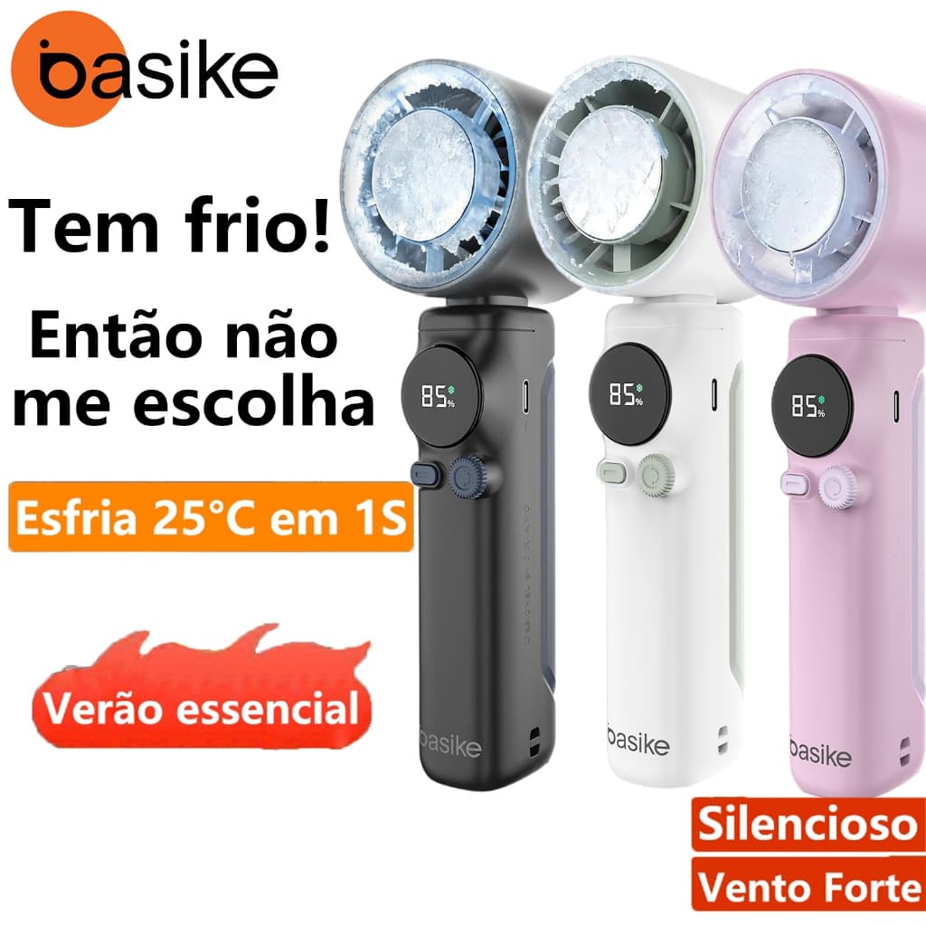 Basike Turbo Ventilador Portátil De Alta Velocidade Vento Forte Mini Grande Capacidade Da Bateria