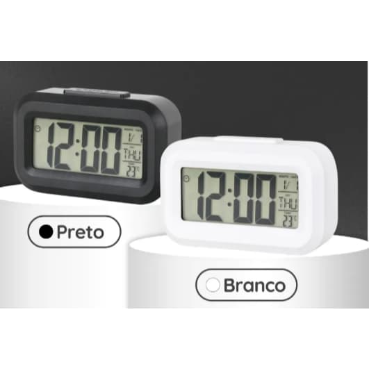 Mini Despertador Relógio Data E Temperatura Digital De Mesa