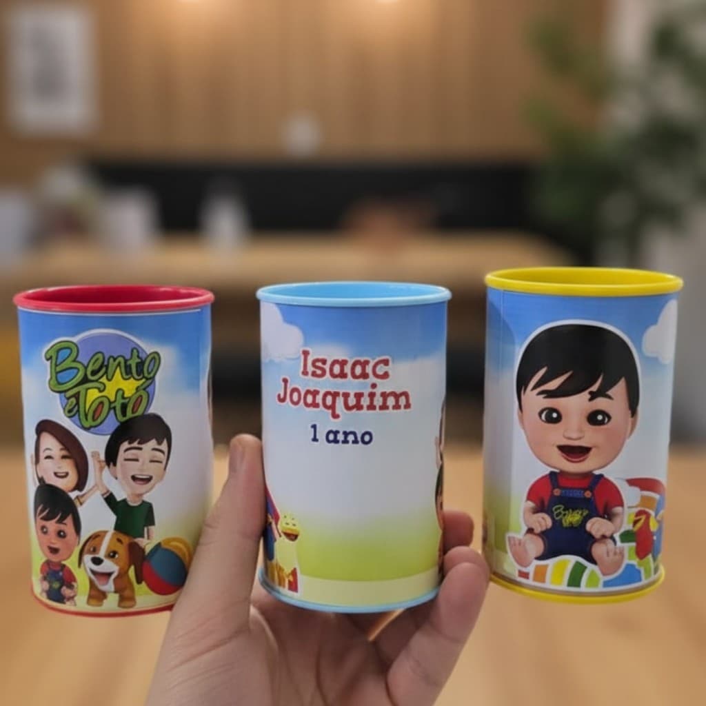 10 Cofrinhos Personalizados Festa Bento e Totó