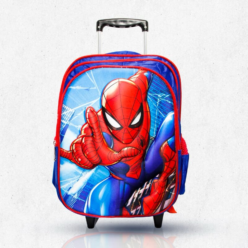 Mochila Escolar 3D  Homem Aranha com rodinhas Infantil Ou Mochila Sem Rodinhas do Homem Aranha