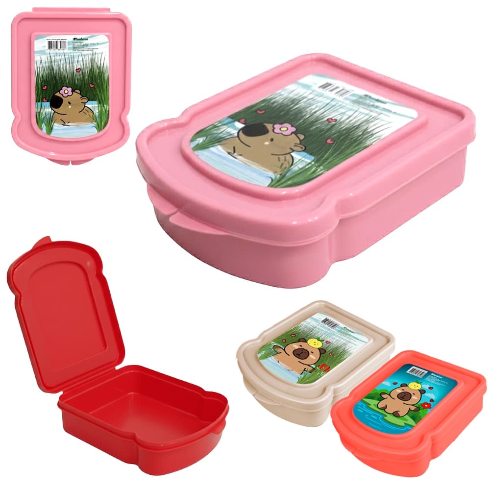 SANDUICHEIRA DE PLASTICO CAPIVARA 16,5X12,2X4CM