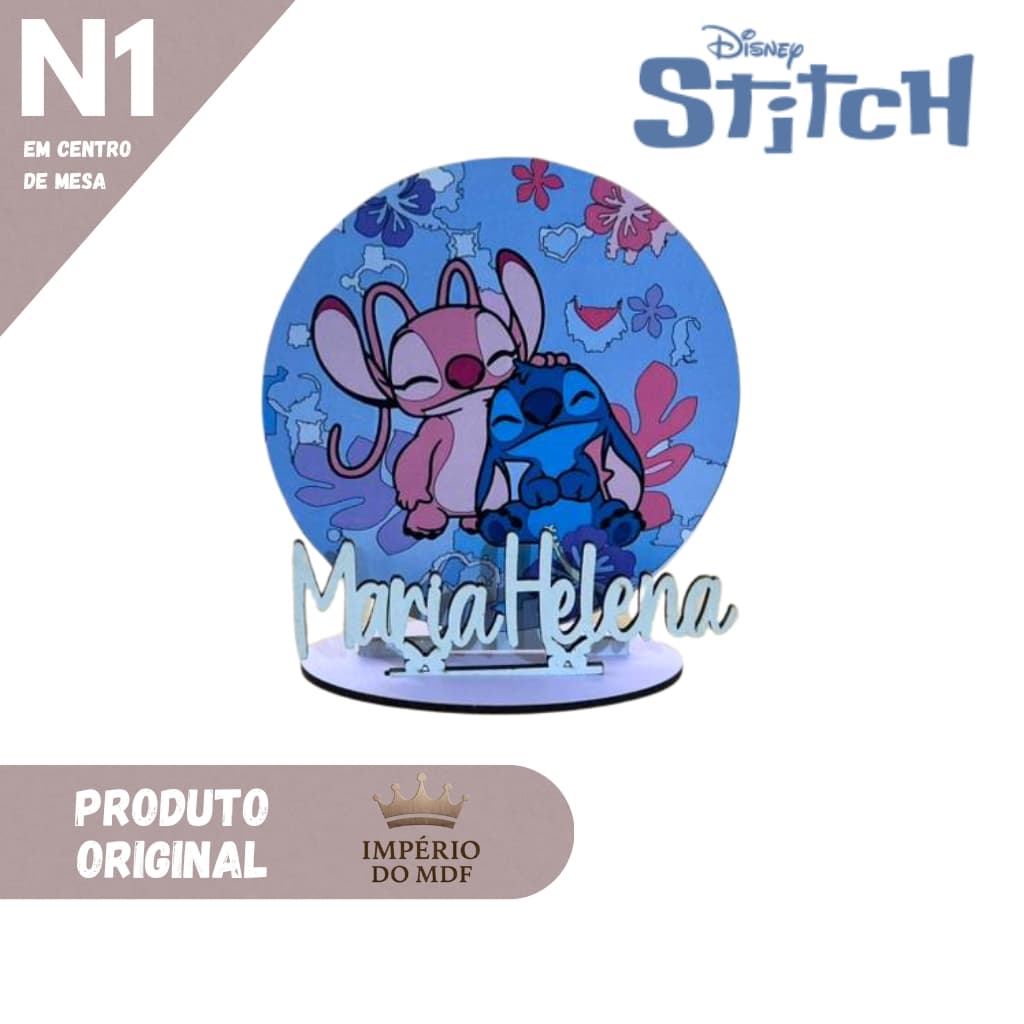 Display De Mesa Kit Com 6 Peças Tema Stitch para Festas Personalizadas Lembrancinha De Festa
