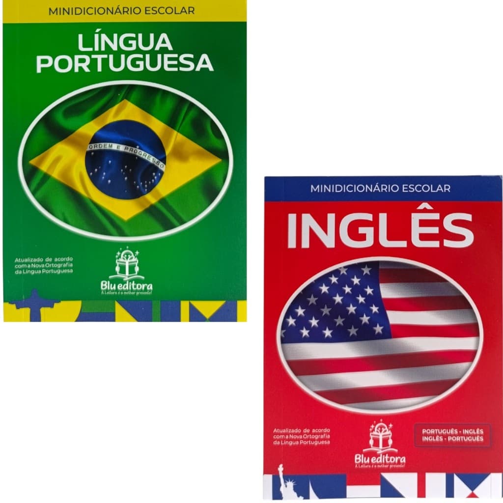 Minidicionário Escolar Português e Minidicionário Escolar Inglês - Blu Editora