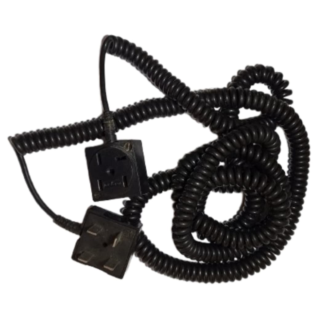 Cabo Espiral Telefone Fixo Intelbras Preto 8 Metros Caixinhas RJ11 Macho e Fêmea