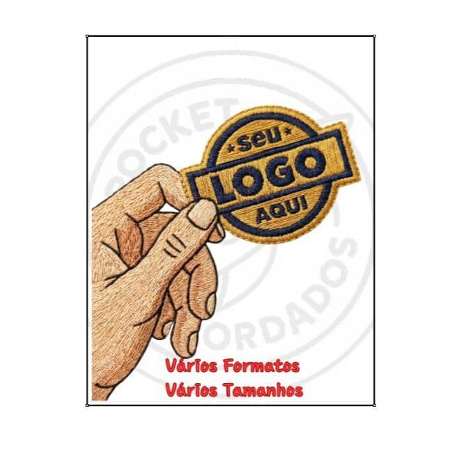 Seu Logo bordado, Patch Personalizado Fazemos sua marca