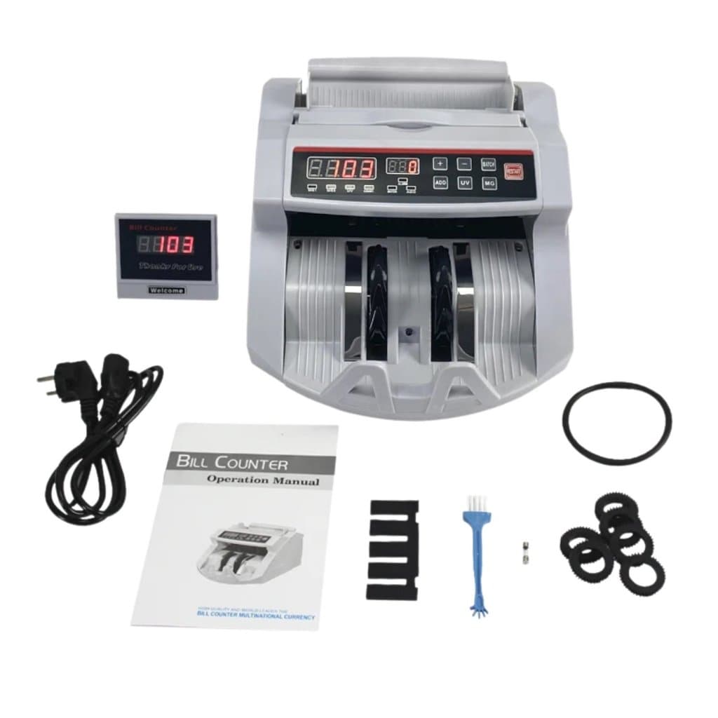 Máquina De Contar Dinheiro Cédulas Detecta Nota Falsa com Painel Auxiliar Bivolt