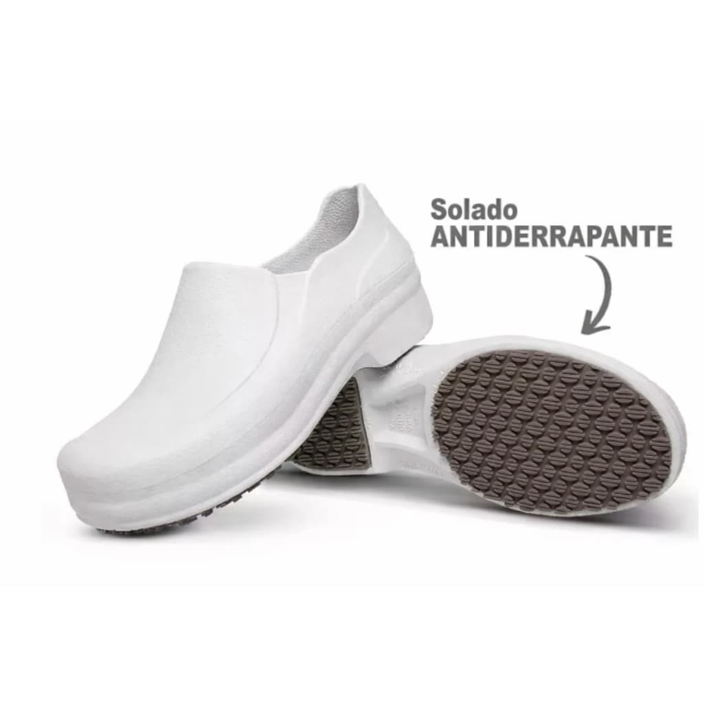 Sapato Hospitalar Antiderrapante Cartom 1000 PU | Chega de Escorregar no Plantão