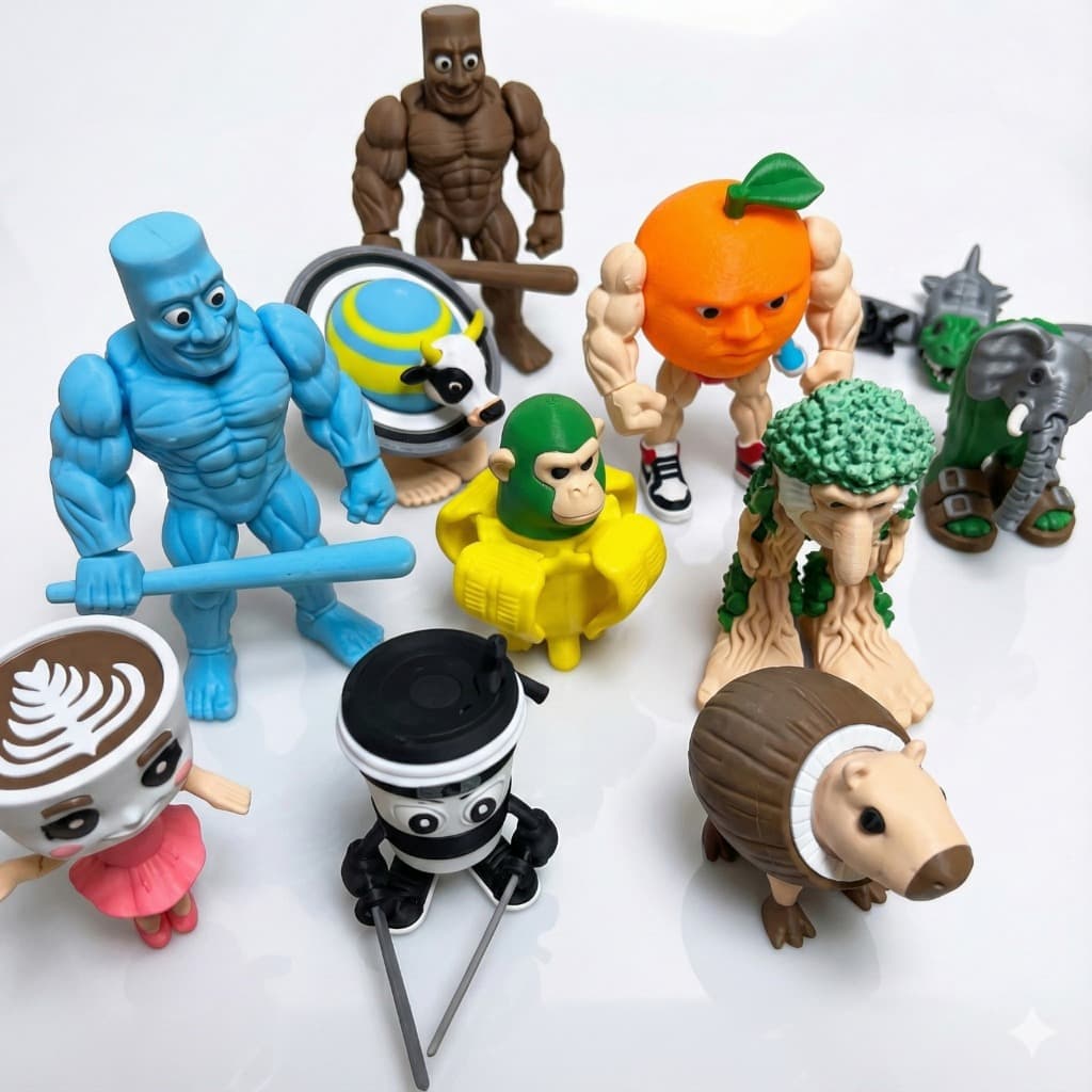 Brainrot italiano Articulados- Capuccino Assassino,Tralalero Tralala,Tung Tung Saur, Bailarina Capuccina, Bombardino