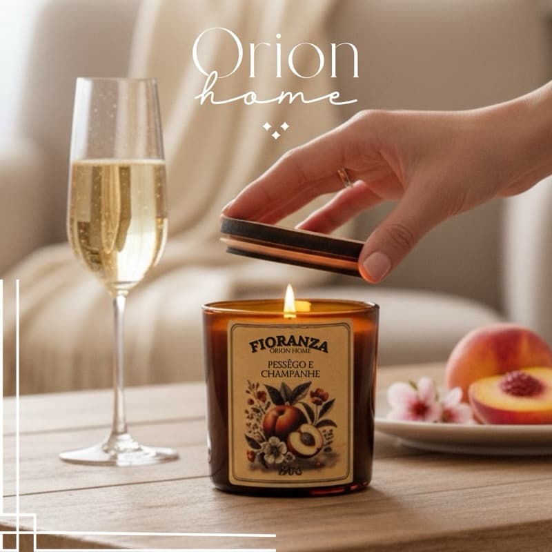 Vela Aromática artesanal  190g Fioranza - Cera de coco - Orion Home