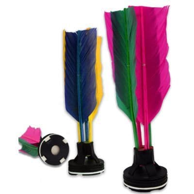 KIt 03 Petecas Colorida Brincadeira Esporte Diversão Crianças