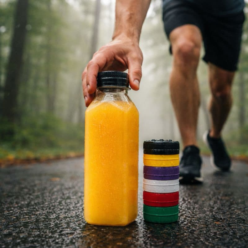 kit 50 Garrafas PET Quadrada 300/500ml com Tampa Lacre com alta Qualidade – Quadrada  para Sucos, Detox e Delivery