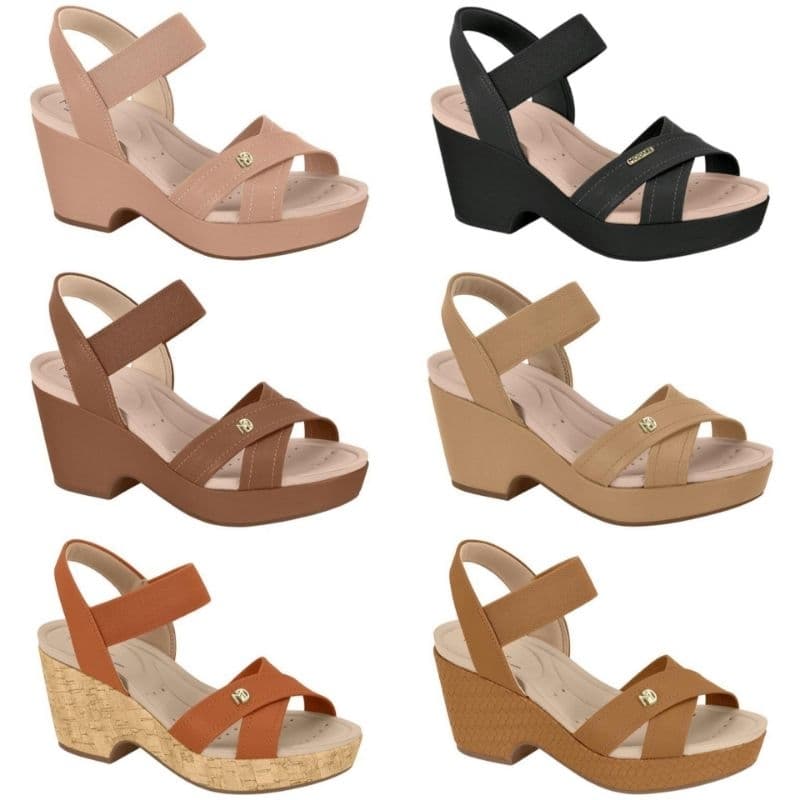 Sandália Anabela Feminina Meia Pata Modare Conforto Ortopédica 7137117