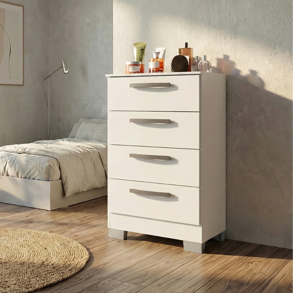 Cômoda Organizador Para Roupas Gaveteiro Com 4 Gavetas MDP