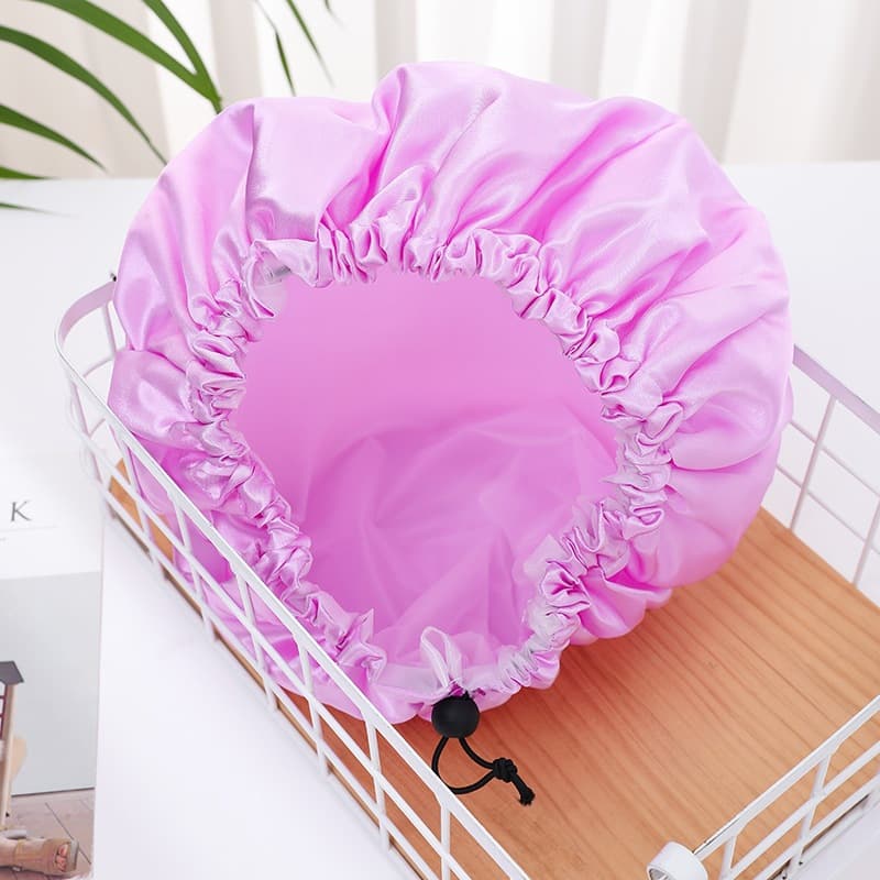 Touca de Banho Cetim Impermeável - Antifrizz Protege Cabelo 1un