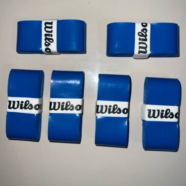 Kit Overgrip Wilson Para Raquete Beach Tennis Tênis Padel Pickleball azul , liso sem Furação envio imediato
