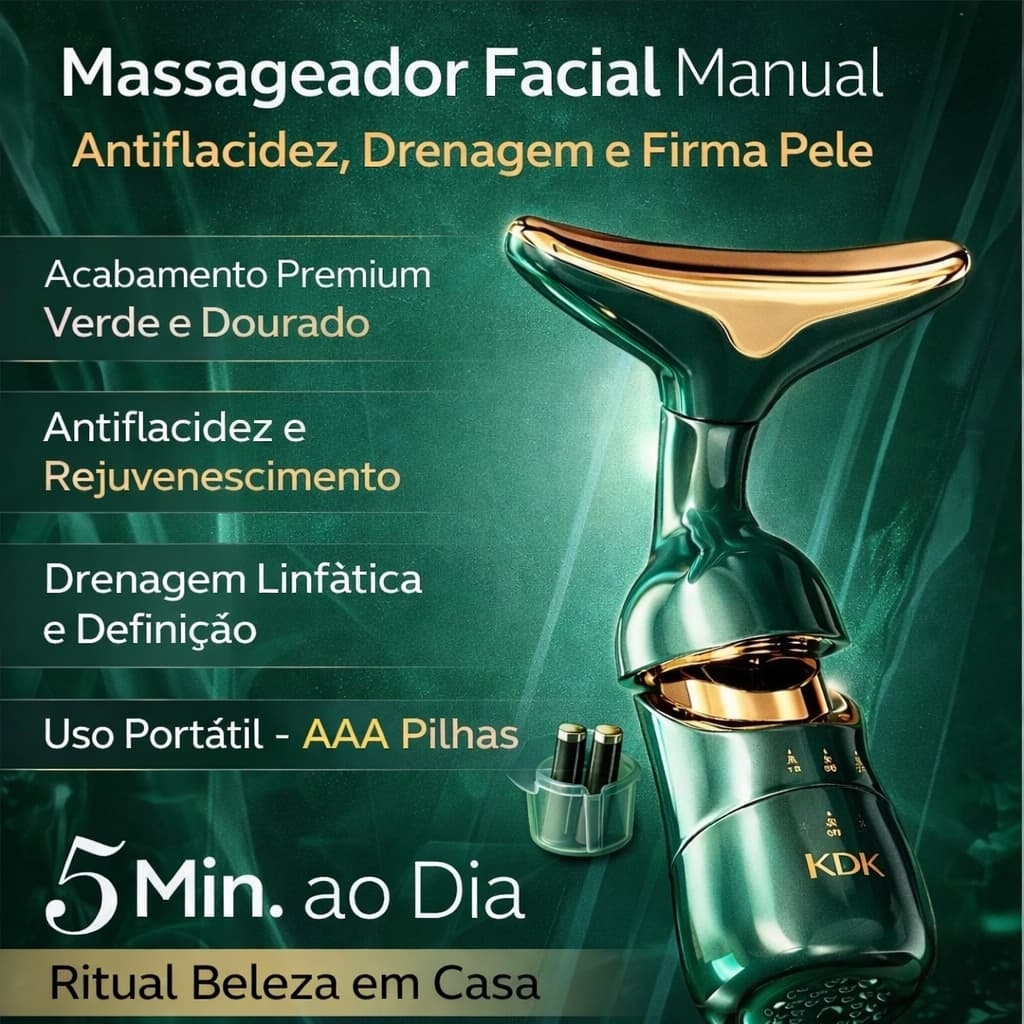 Massageador Facial 3 em 1 Portátil | Lifting Rápido e Pele Revitalizada em Casa N7