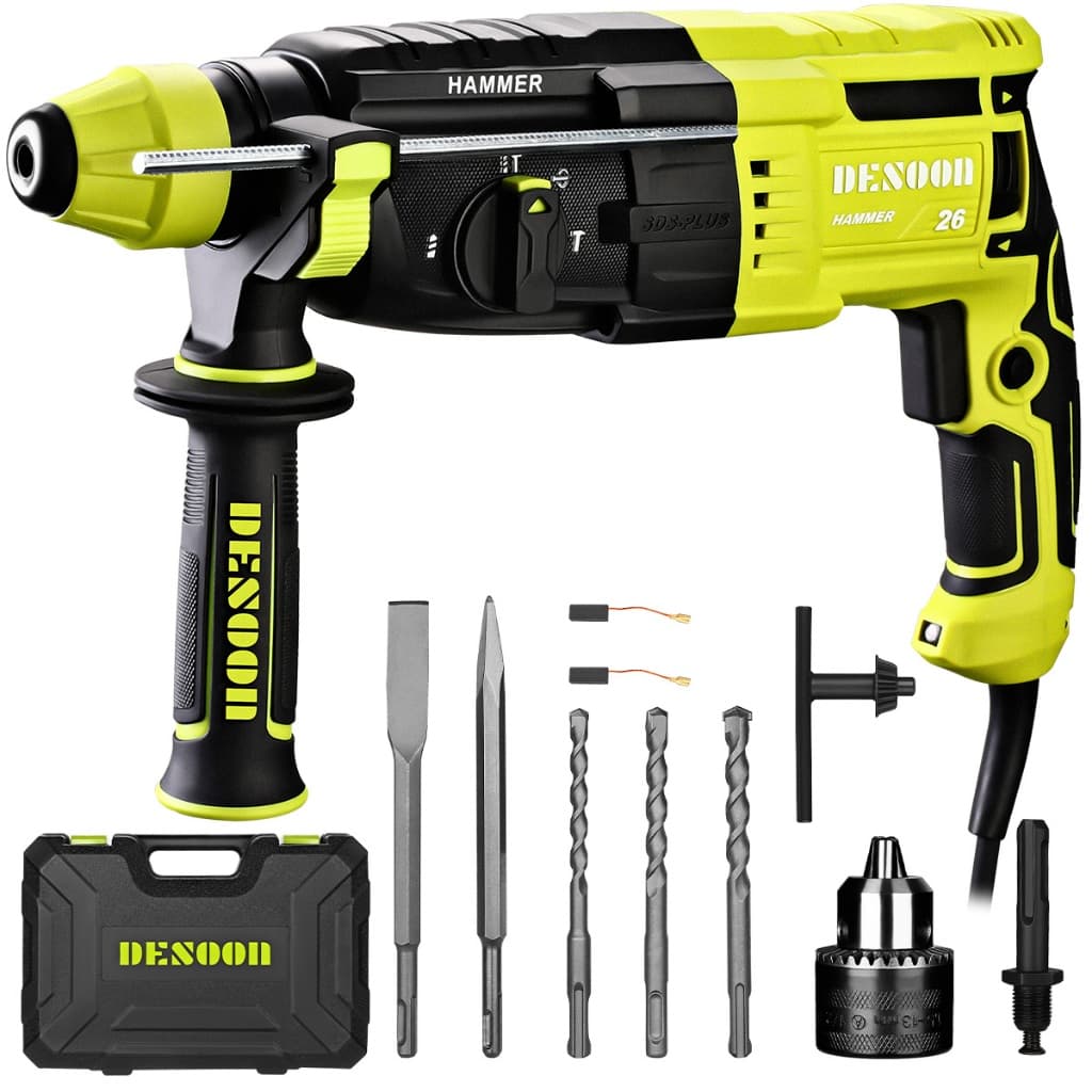 Furadeira De Impacto1200W Martelete Parafusadeira Rompedor Profissional 3J SDS-Plus Desoon