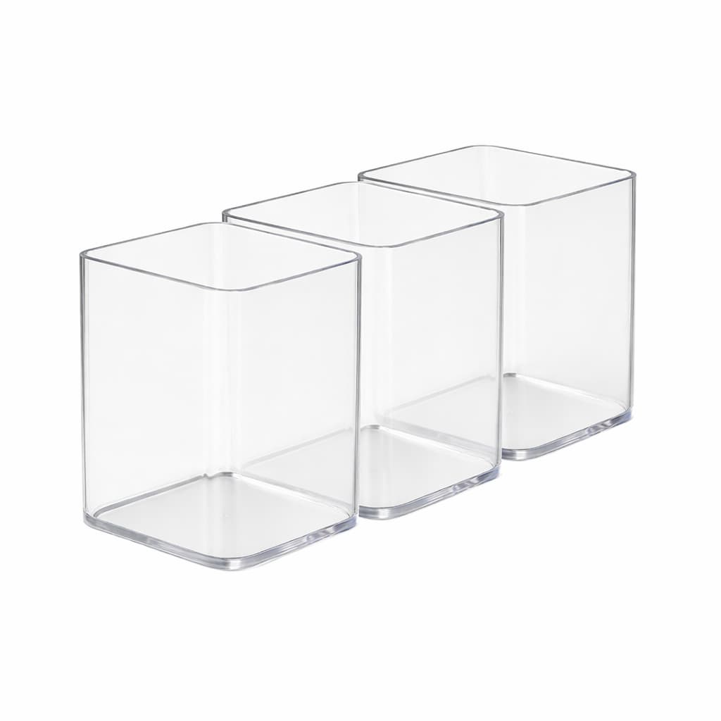 Kit 3 a 12 Organizadores de Acrílico Transparente Porta Lápis Canetas e Pincéis