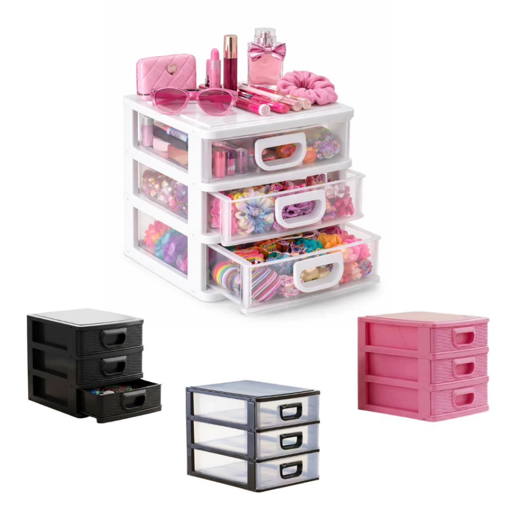 Super Porta Joias com 3 Gaveta Organizador para Escritório, Joias e Material de Costura