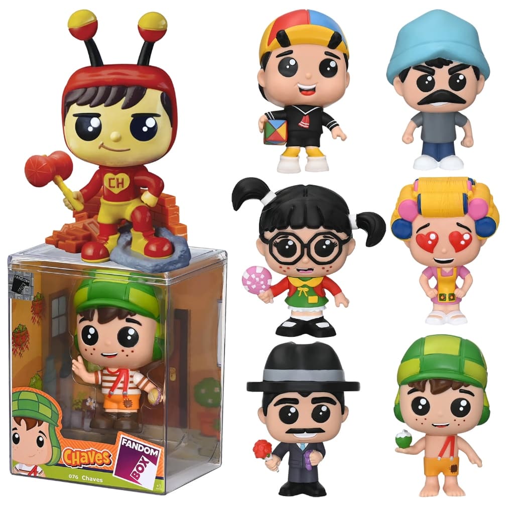 Figuras Miniatura Colecionáveis Turma Do Chaves Fandom Box 10 Cm Em Vinil - Líder Brinquedos