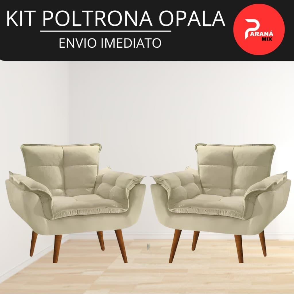 Kit 2 Poltronas Opalla Elegância e Conforto