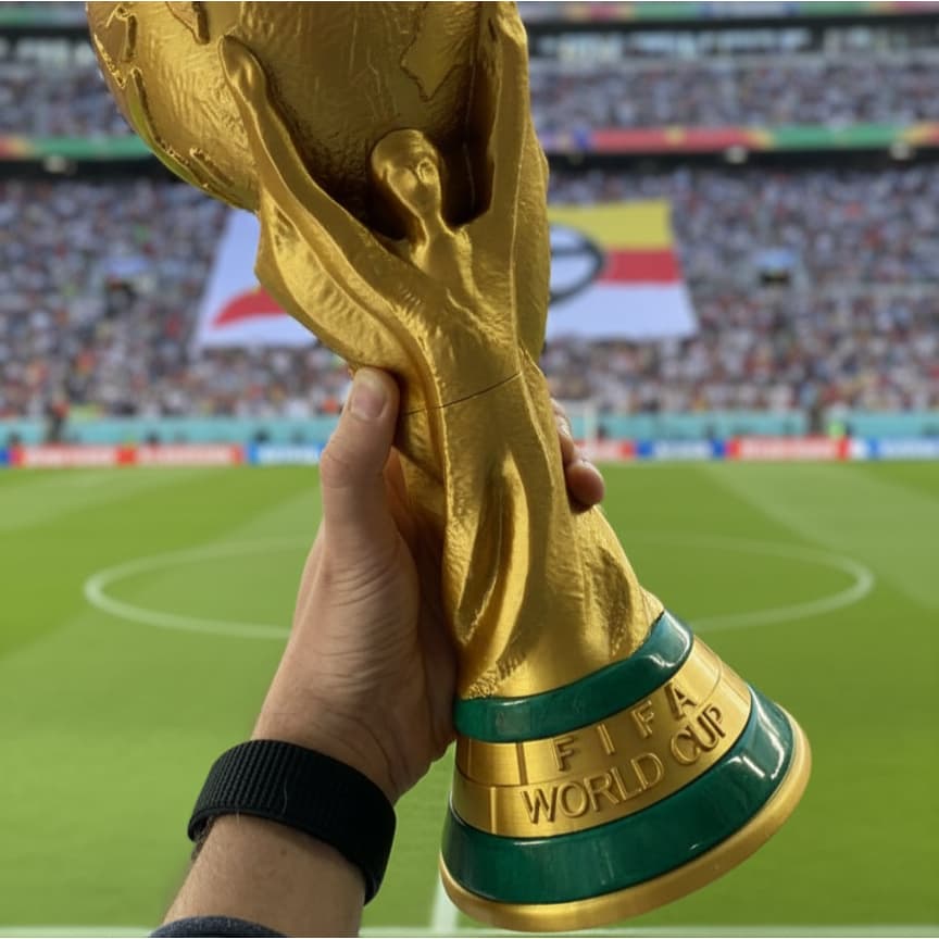 Trofeu Taça da Copa do Mundo 2022 FIFA Decoração Tamanho Real
