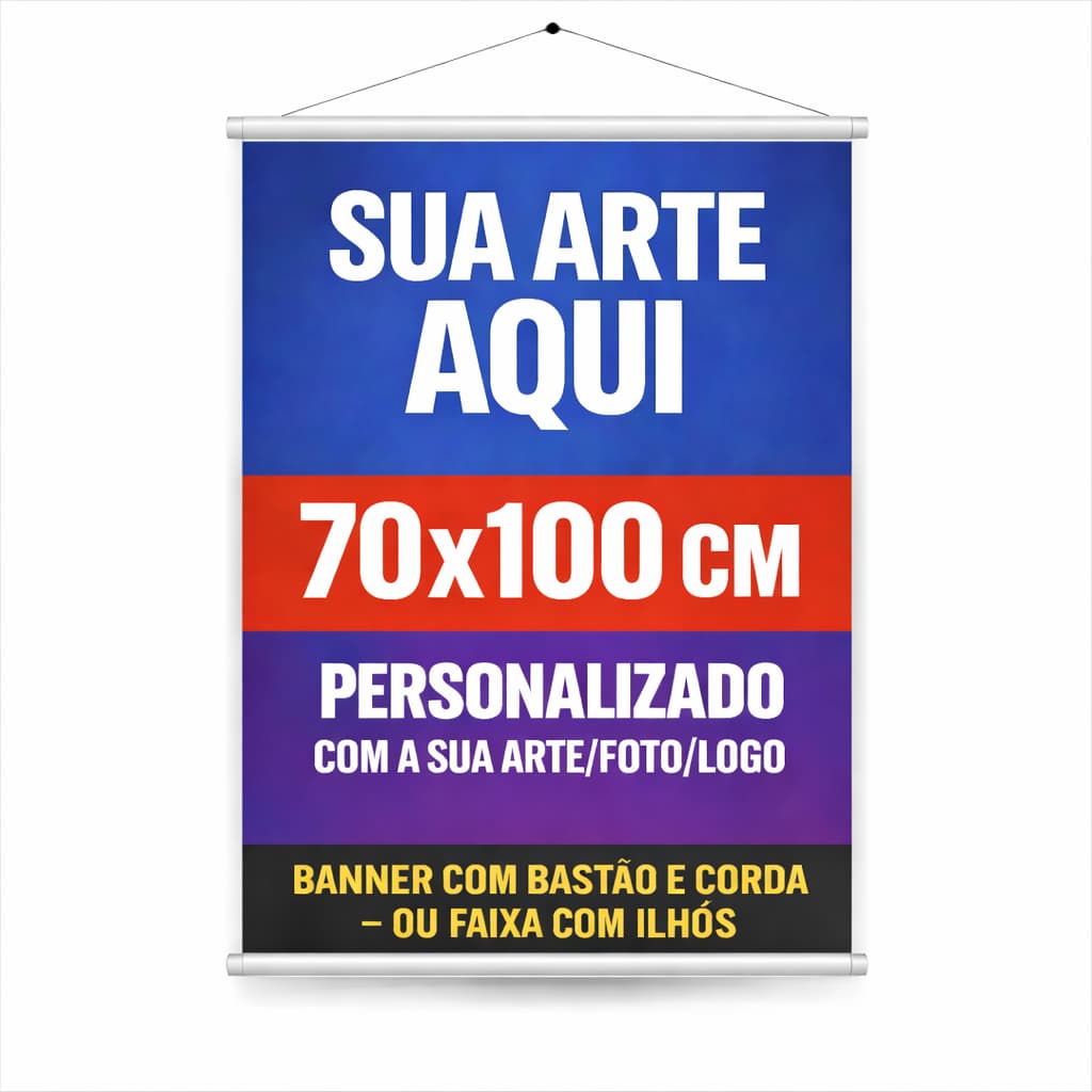 Banner Em Lona Personalizado Sua Arte Logo Resistênte à Água