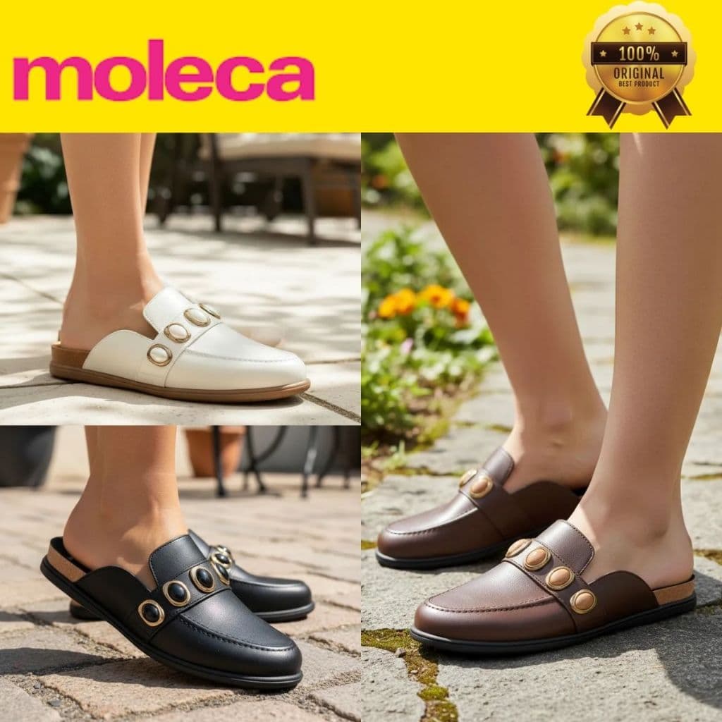 Mule Moleca Feminino Clog Retrô Alpargata Aplique Leve Baixo Confortável Lançamento 5826104 Original