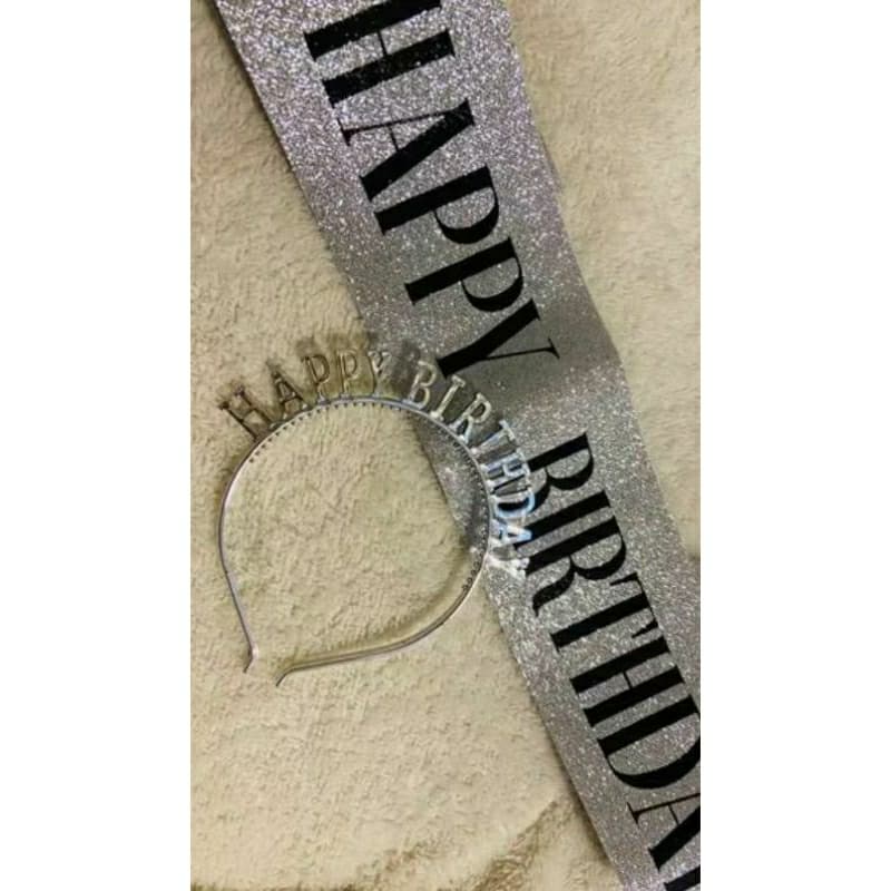 Faixa com tiara Harry birthday festa