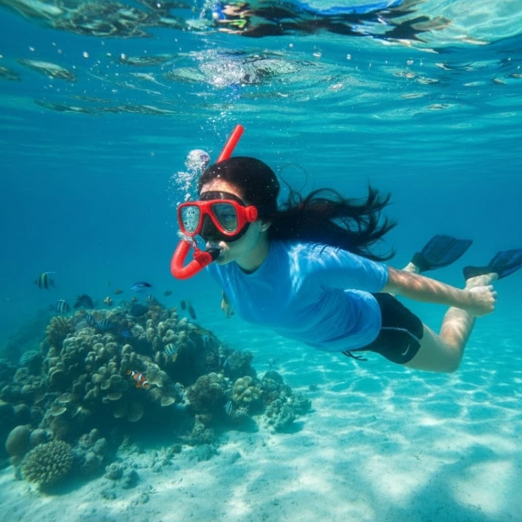 Kit De Mergulho Profissional Máscara E Snorkel Adulto E Criança Tubo Respirador Natação