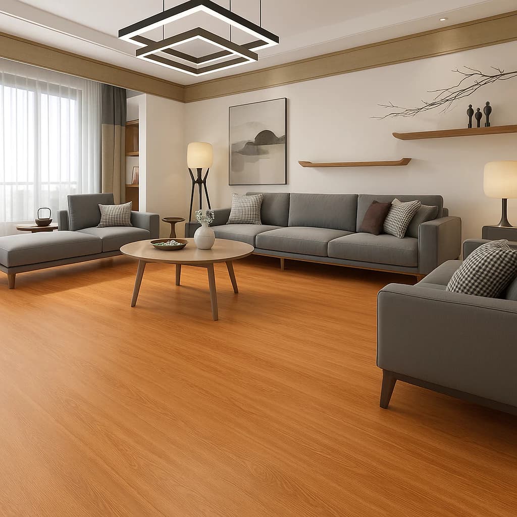 Painel Liso MDF Pisos e Parede 45x11cm Dupla Face Adesivo Para Parede e Piso Madeira Decorativa