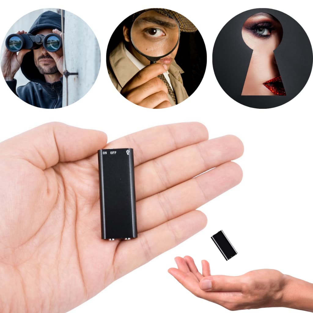 Micro Escuta Mini Gravador Voz Som Digital Discreto 96 horas Envio Imediato