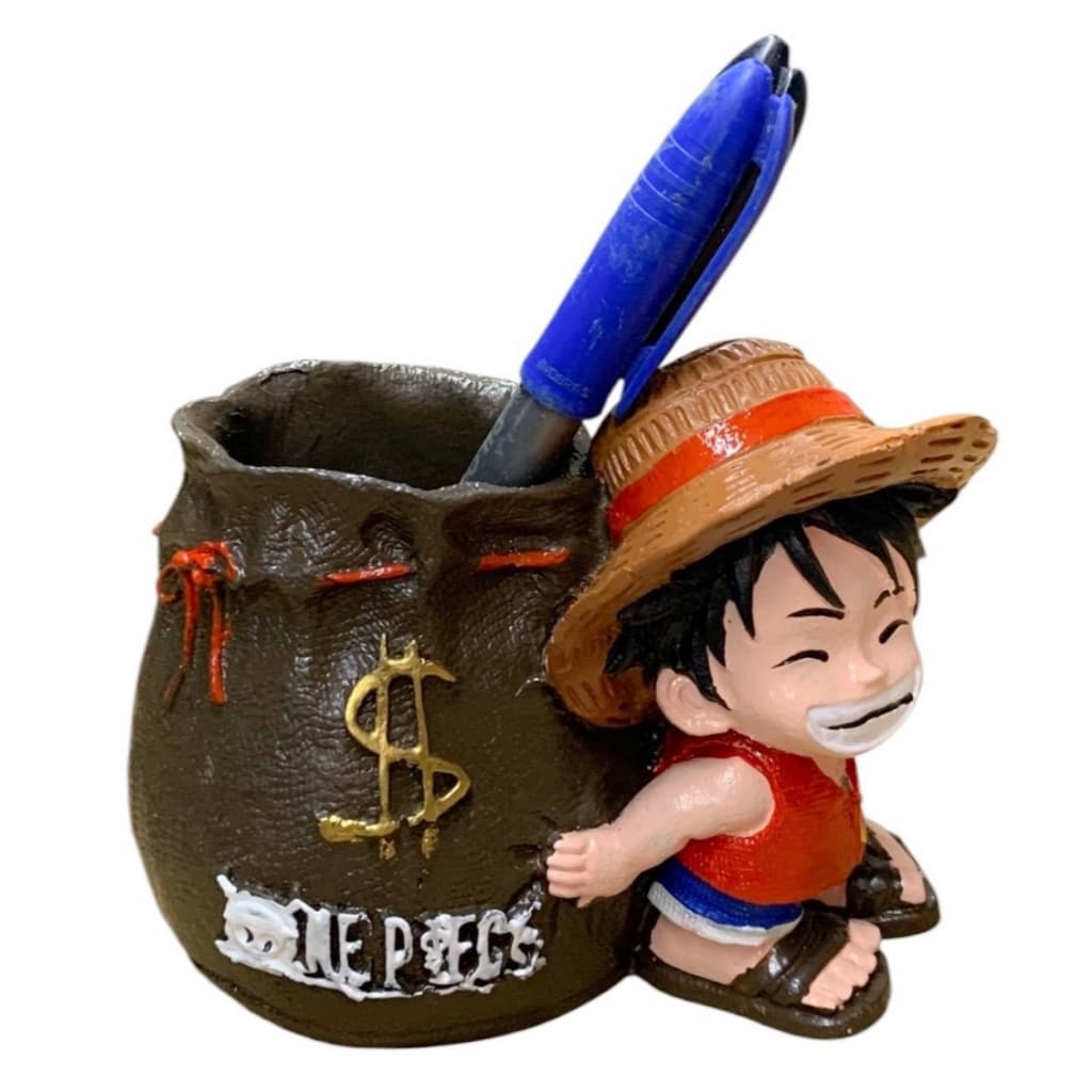 Boneco Luffy One Piece Porta Caneta