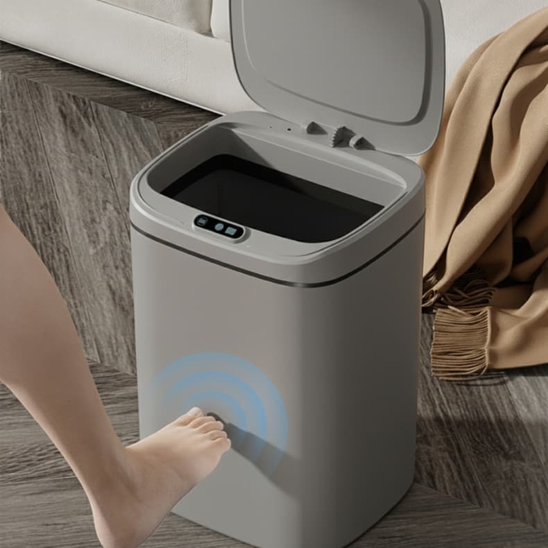 Lixeira 20L Sensor Automática Inteligente Usa para Sala / Banheiro/ Cozinha Cor Cinza a Pilha