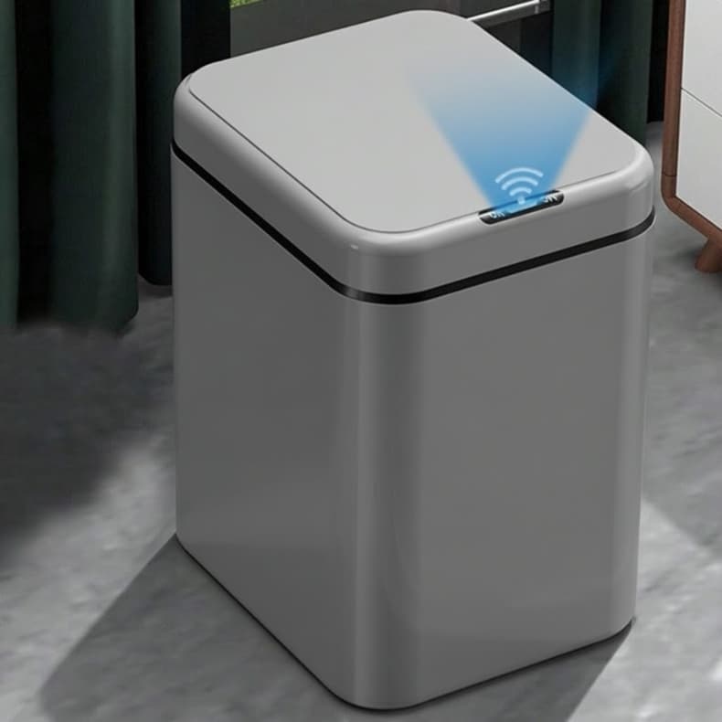 Lixeira 20L Sensor Automática Inteligente Usa para Sala / Banheiro/ Cozinha Cor Cinza a Pilha