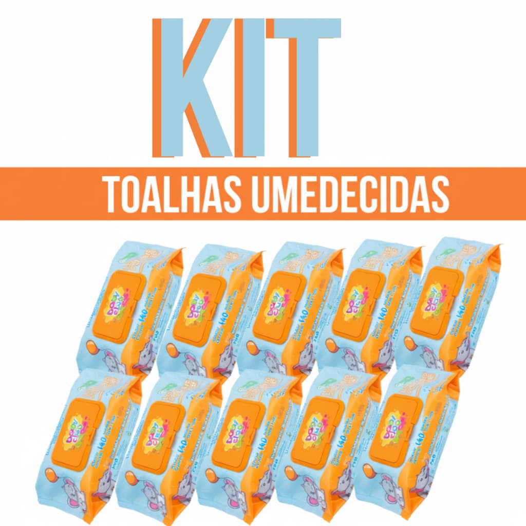 Kit Pacotes Toalhas Umedecida Higiene Bebe Baby Club 140 Lenços Menina Menino