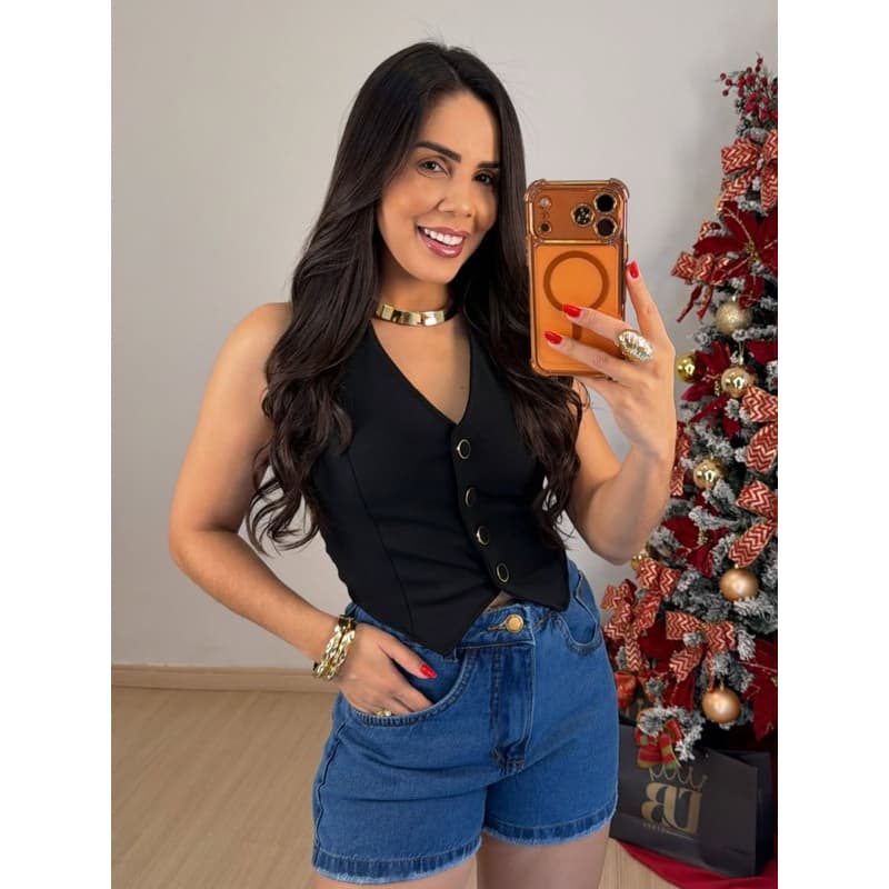 Cropped Colete Feminino Versátil | Do Casual ao Elegante | Verão