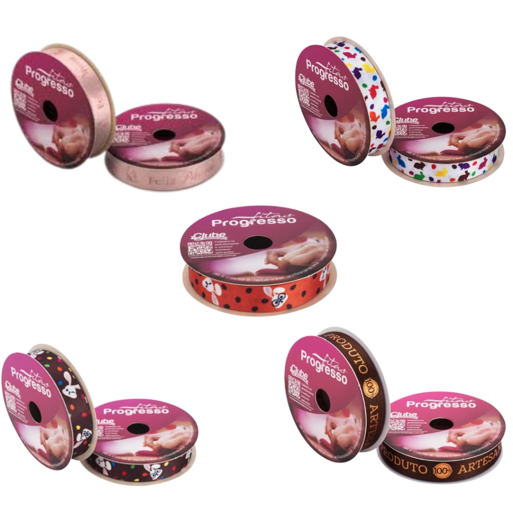 Fitas Cetim Páscoa Progresso 15mm 10 Metros - Várias Cores