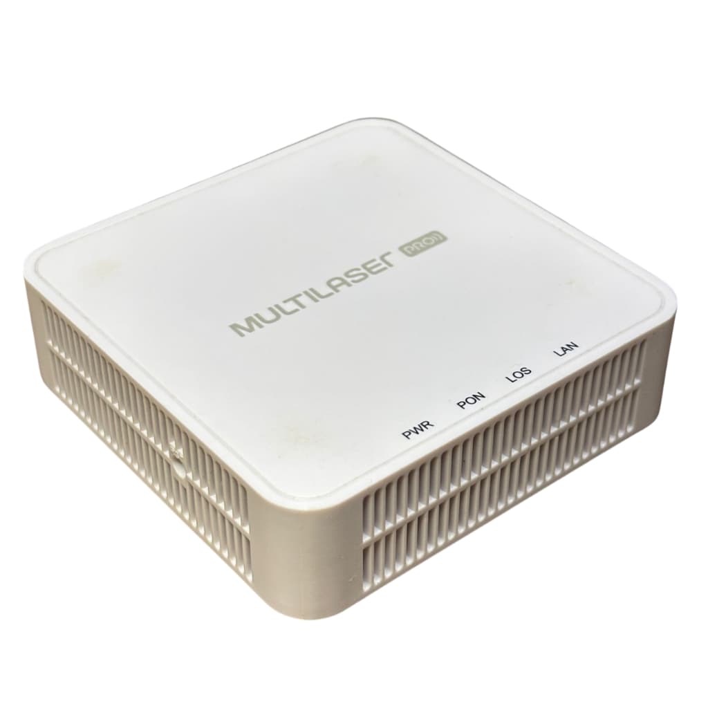 Lote Onu Gpon Bridge Gigabit Fibra Multilaser Pro Re880 Fibra Optica branca com fonte