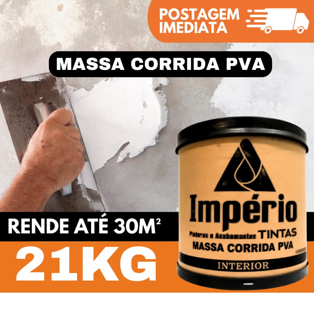 Massa Corrida Premium  21kg 1,4kg Revestimento Acabamento Nivelador Fácil Aplicação Interior parede