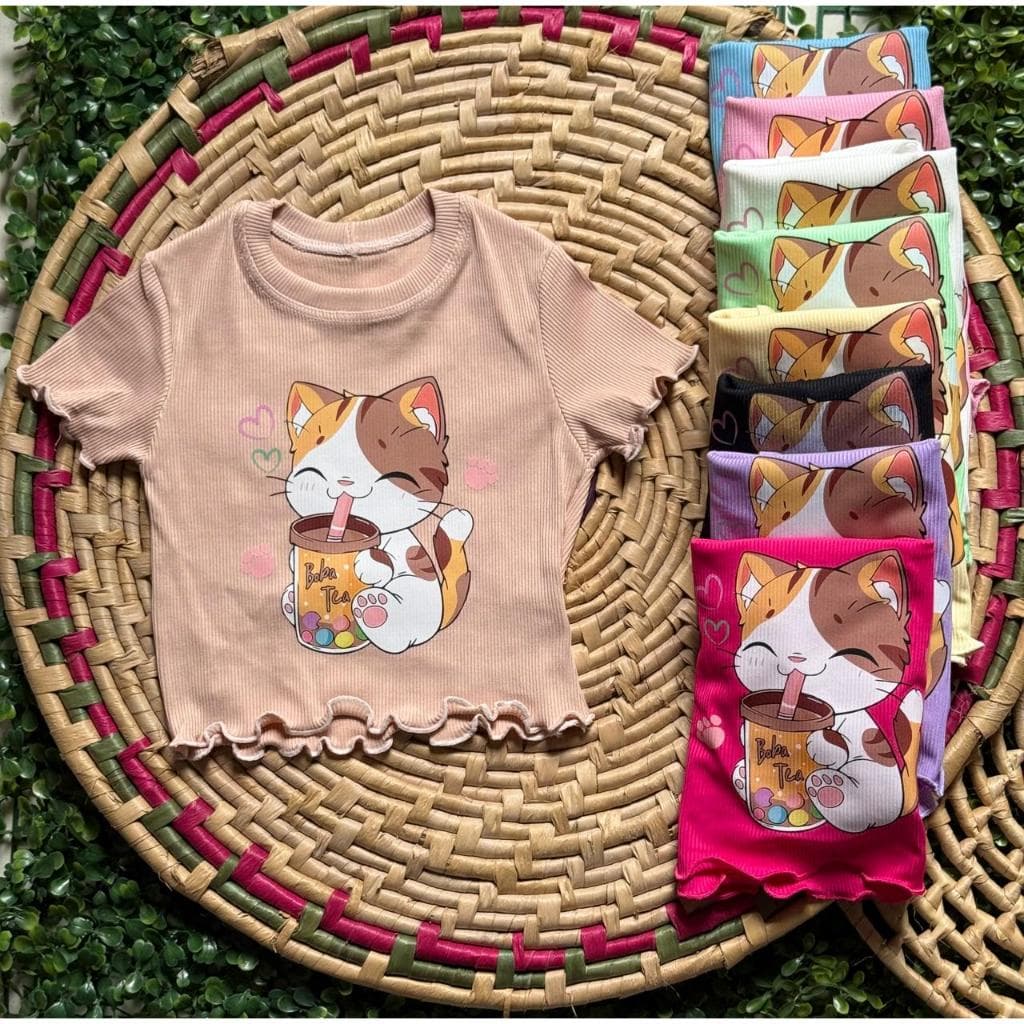 Croped Infantil Gatinho-Ribana-Cnelado-bloguerinha