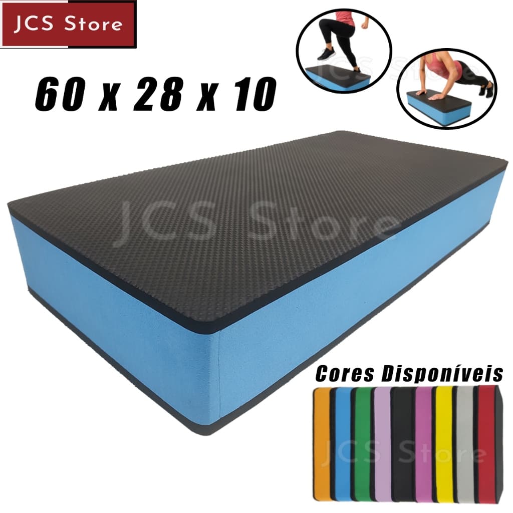 Step Academia 60 X 28 X 10 Para Exercíos Fitness Aeróbico Esporte E.V.A