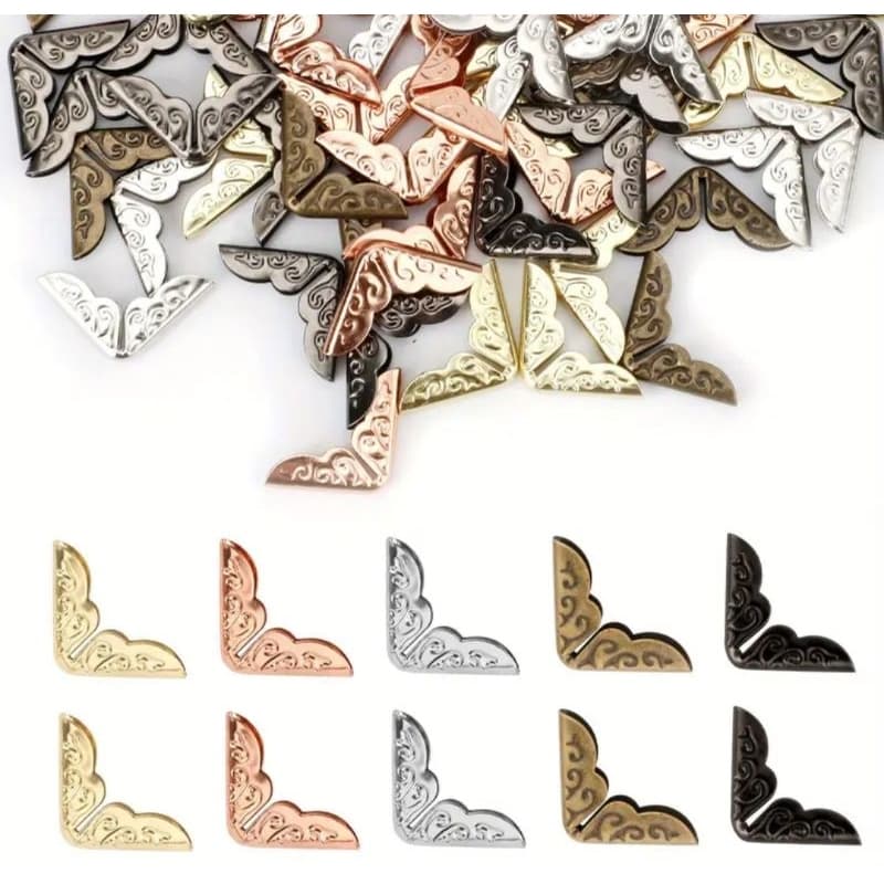 Cantoneira Metal Protetor livro Agenda Diário Planner Bíblia Caderno Papelaria Artesanato