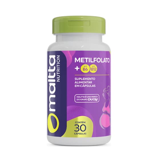 B9 Metilfolato + B6 + B12 - 400mg com 30 cápsulas Maltta Duom