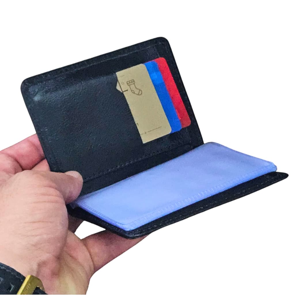 Porta documentos notas moedas cartão cartões de couro presente cnh rg slim moderno cedulas fotos top